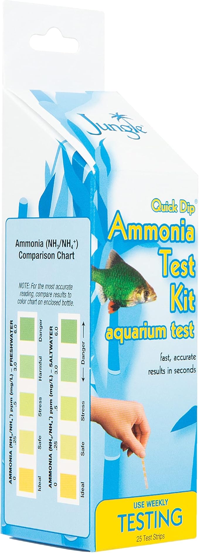 Jungle TK301W Quick Dip Ammonia Test Strips, 25-Pack