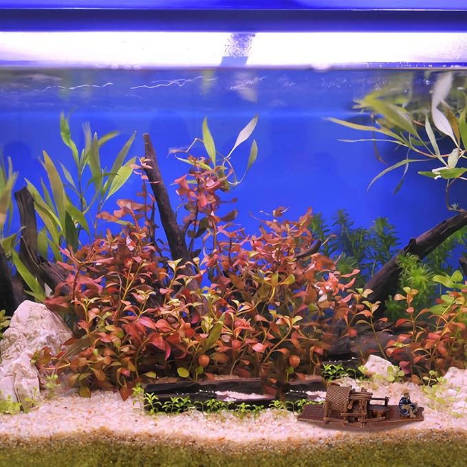 Aquarium Decorations Oriental Fish Tank Decor-Ceramics Boat Aquarium Ornament Oriental Fish Tank Decor