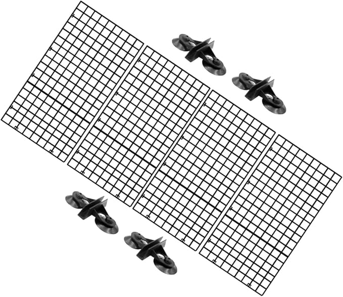 balacoo 1set Aquarium Panel Lattice Divider Suction Cups Black Easy to Install and Remove for Fish Separation and Breeding Versatile Aquarium Supplies