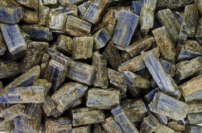 Fantasia Materials: 1 lb Thick Blue Kyanite Rough Stones from India