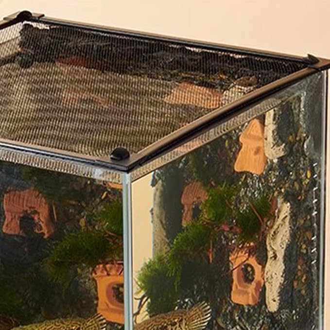 Aquarium Mesh Lid - Magnetic Fish Tank Cover Screen Hood, Breathable Anti Escape Tank Protector, Lightweight Durable Mesh Structure for Aquarium Safety Use, Home Office Pet Store Breeder Setup