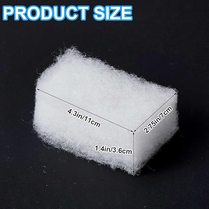 Baquler 60 Pcs Filter Media Compatible with Fluval 306 307 406 407 Water Polishing Pads Polishing Filter Pads