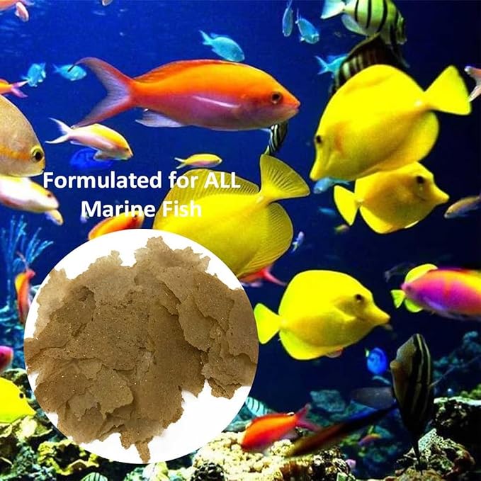 Vitalis Marine Flakes 40g (1.41oz) Premium Nutrient-Rich Flake Fish Food for Marine Aquariums, Promotes Healthy Growth