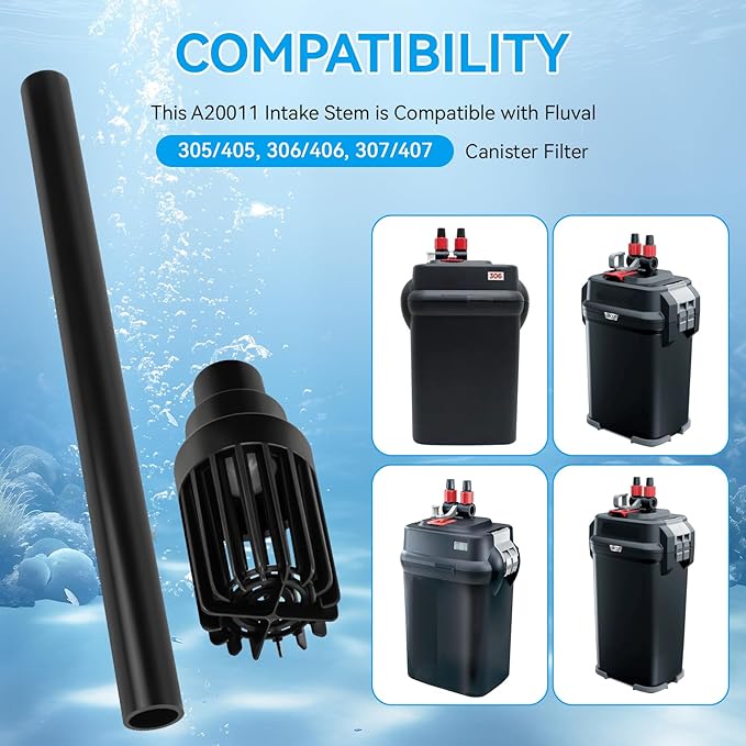 Magluv A20011 Intake Stem with Intake Strainer Fit for Fluval 305/405/306/406 External Filter Fluval Filter Intake Stem Intake Assembly for Fluval Replacement Parts