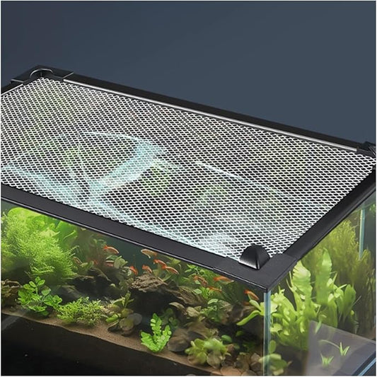 LZMZMQ Aquarium Anti Jump Cover Magnetic, Custom Size Fish Tank Top Lid, Terrarium Ventilation Opening Hood, Avoid Cat Catching Fish, Front/Side Mount(L40xW25cm/15.7x9.8in)
