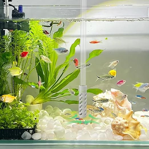 2 Pcs Aquarium Vacuum Gravel Cleaner, Siphon Fish Tank Cleaner Siphon Pump Water Change Fish Tank Accessories Hand with Long Hose and Cleaning Brush Pad, for Small Fish Tanks Aquarium Water Changing
