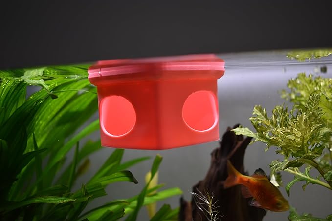 Heart Shaped Floating Fish Feeder, Floating Feeding Station, Aquarium Feeding Bowl, Unique Heart Shape Design, 3.3 x 2.7 x 1.8 Inches,