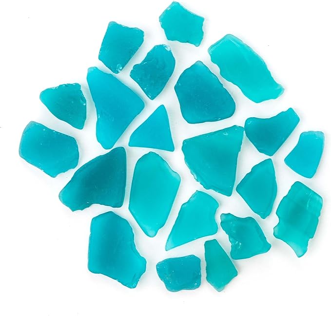 Galapagos (05134 Aquarium Sea Glass, Cold Blue, 4lb Bag