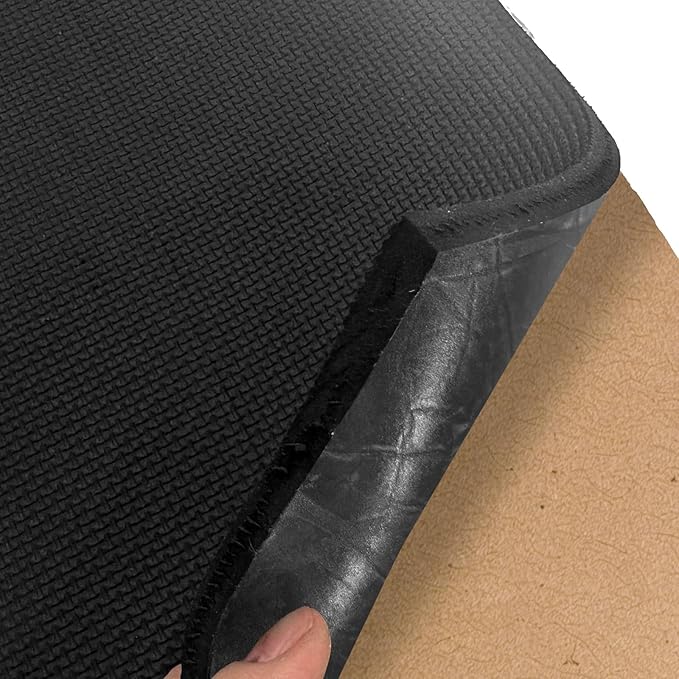 2 Packs 23.6 x 15 Inch Aquarium Fish Tank Leveling Pad, 6mm Thick Foam Fish Tank Mat Non-Slip Neoprene Foam Shockproof Easy Cut for Water Stable Floor Protection Black