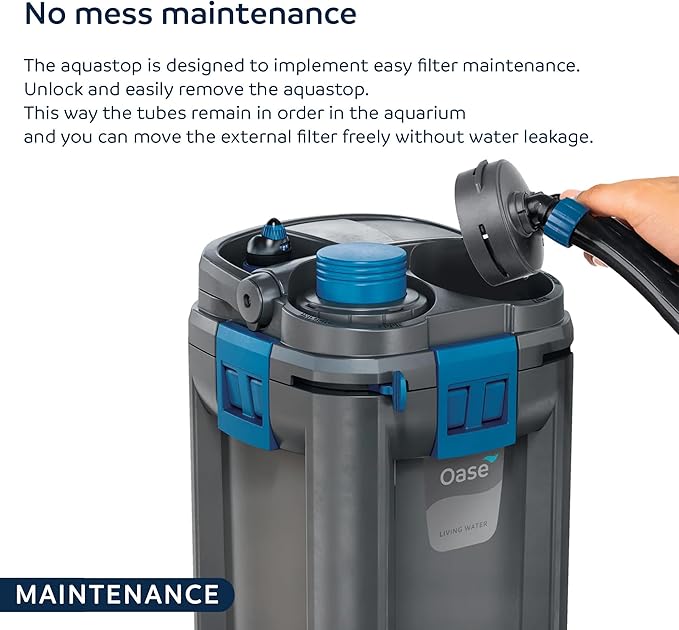 OASE BioMaster Thermo External Filter with Built-in Heater for Aquariums up to 160 gallons, Multi-stage Filtration, Easy Maintenance Prefilter, Quiet Canister Filter, German Engineering