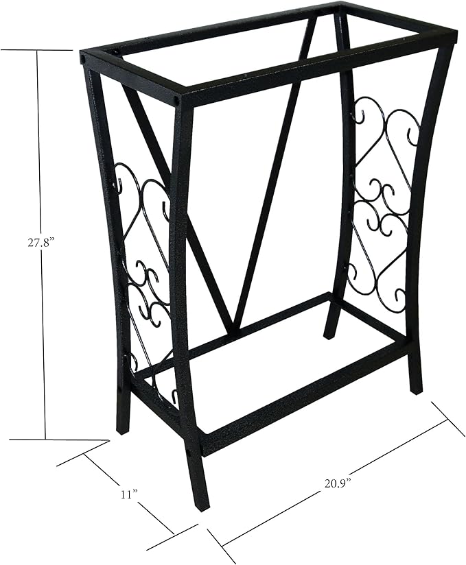 Aquatic Fundamentals 10 Gallon Metal Aquarium, 20.9" L x 11" W, Black