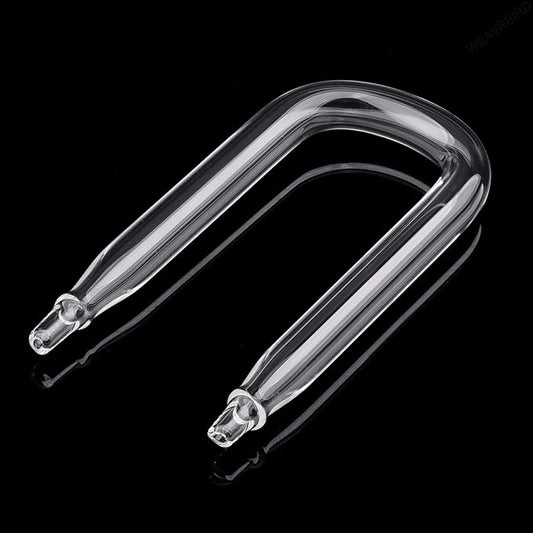 WEAVERBIRD U Shape CO2 Diffuser Aquarium Fish Tank Spacing 0.59" (15mm) Carbon Dioxide Regulator Check Glass Tube