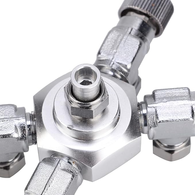 KIMISS Multi Ways Distributor Aquarium Regulator CO2 Splitter Valve Fish Multi Ways Distributor (4 Pass)