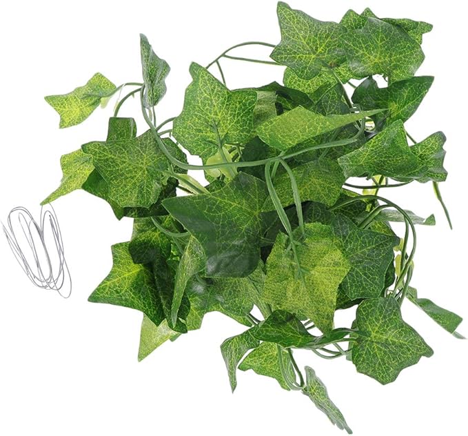 balacoo Reptile Plants Artificial Plastic Fake Hanging Leaves Simulation Plant Reptile Climbing Habitat Decor - 75cm