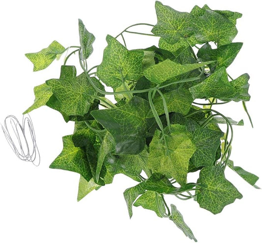 balacoo Reptile Plants Artificial Plastic Fake Hanging Leaves Simulation Plant Reptile Climbing Habitat Decor - 75cm