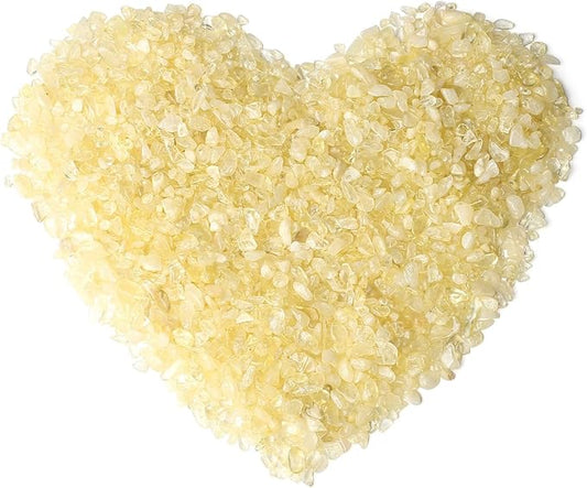 LAIDANLA Crushed Stone Crystal Chips Citrine Bulk Natural Gemstones Healing Reiki Crystals Mini Quartz Vase Filler Aquarium Gravel 100g