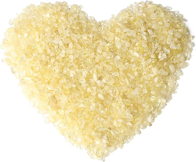 LAIDANLA Citrine Crushed Stone Crystal Chips Bulk Natural Gemstones Healing Reiki Crystals Mini Quartz Vase Filler Aquarium Gravel 0.55lb