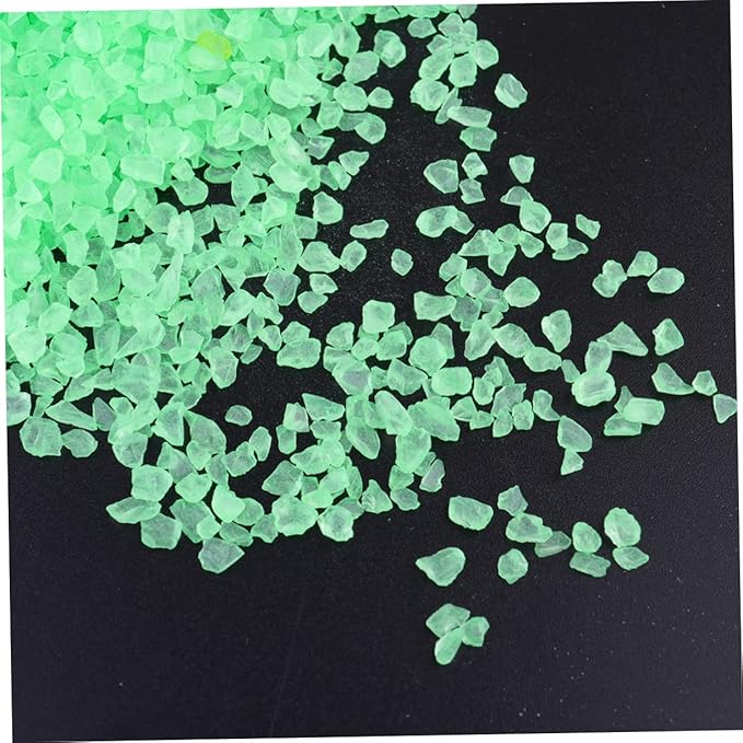 Garneck 2pcs Glass Sand for Landscapes and Aquariums Green Decorative Gravel for Fish Tanks and Crafts of Sand for Creative