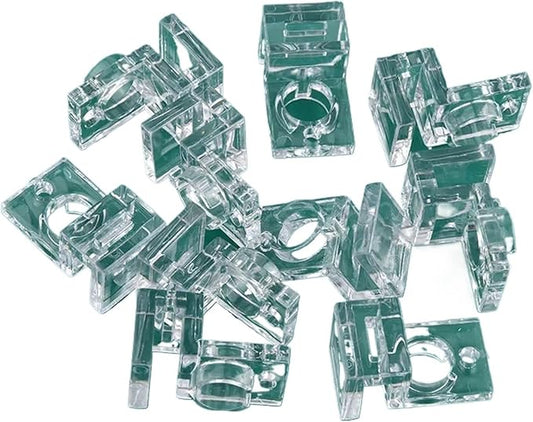 Aquarium lid Clips 16Pcs Fish Tank Acrylic Clip 4.5/5/5.5/6/8/10/12/15mm Aquarium Lid Cover Support Holder Bracket Clamp Stand Aquarium Supplies(5mm)