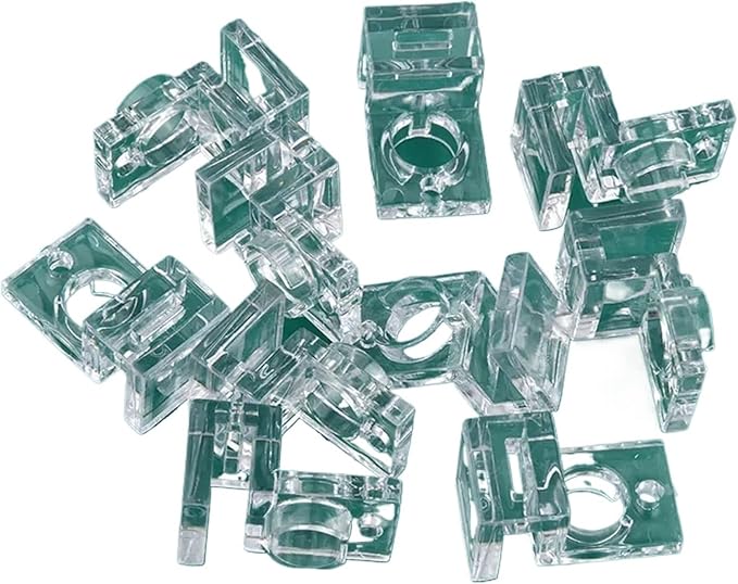 Aquarium lid Clips 16Pcs Fish Tank Acrylic Clip 4.5/5/5.5/6/8/10/12/15mm Aquarium Lid Cover Support Holder Bracket Clamp Stand Aquarium Supplies(4.5mm)