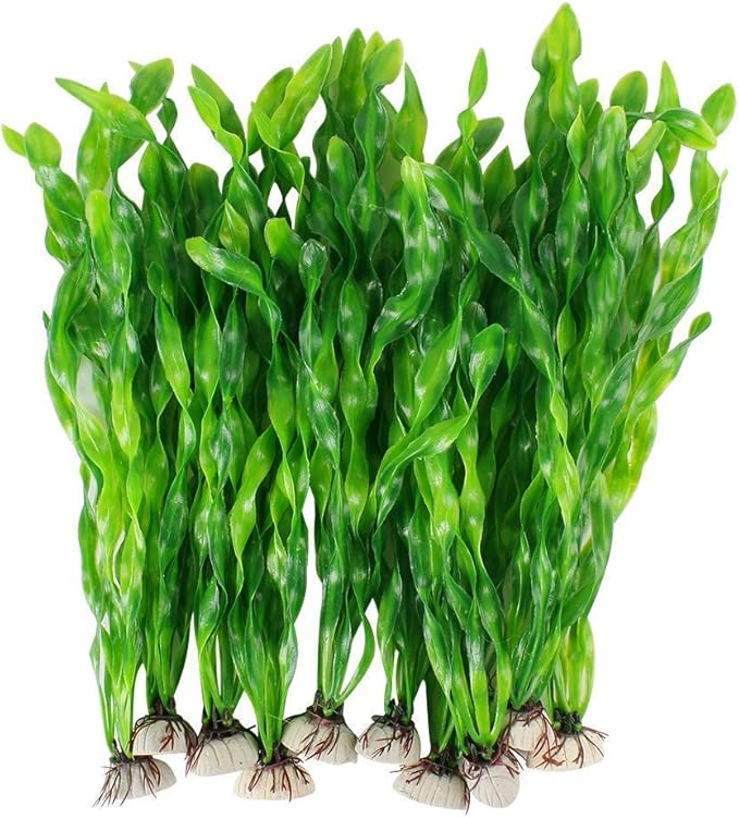 MyLifeUNIT Fish Tank Plants, 12 Pcs Artificial Aquarium Plants for Decorations Bundle