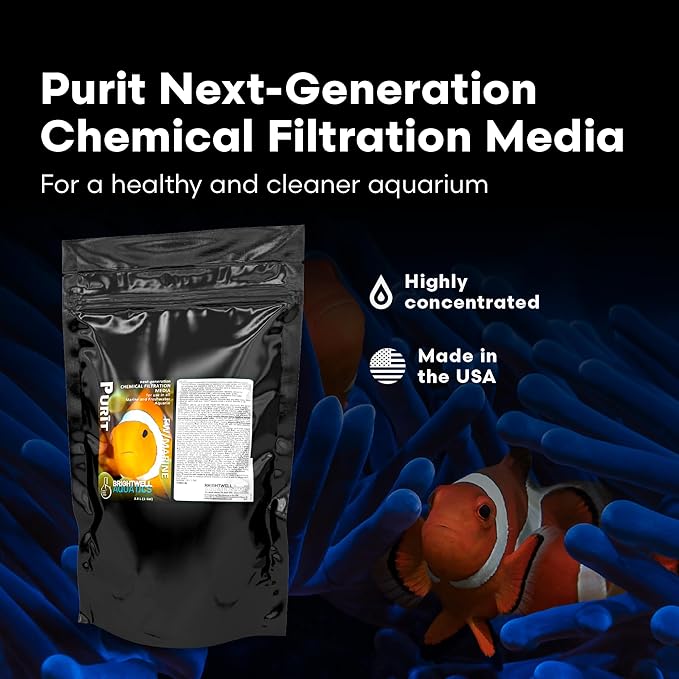 Brightwell Aquatics - Purit Next-Generation Chemical Filtration Media - for use in All Marine and Freshwater Aquaria - Aquarium Water Treatments, 128.4 fl oz