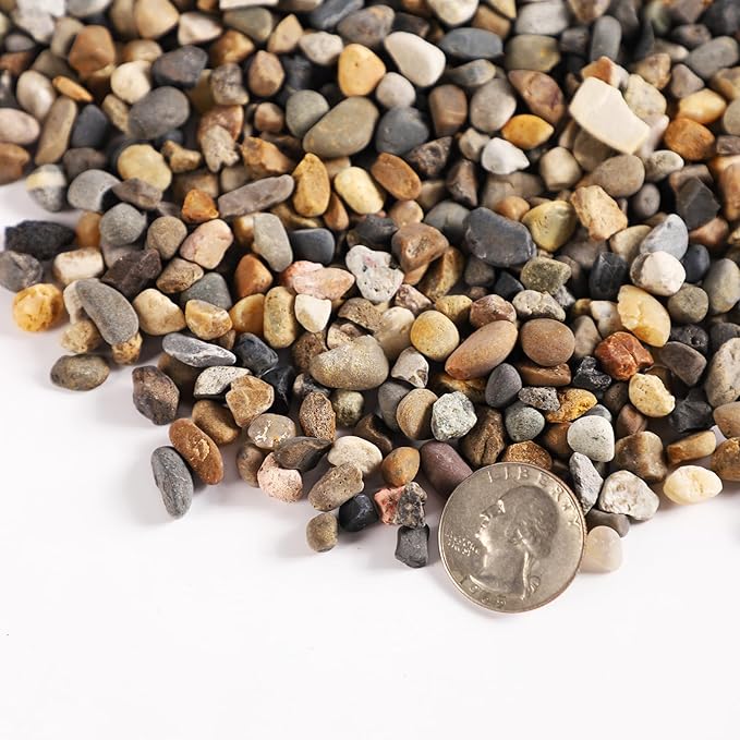 5LB 1/8-3/8 Inch Sand 100% Natural Stone Sand for Aquarium Silica Sand Decorative Sand for Landscaping Coarse Sand for Fish Tank