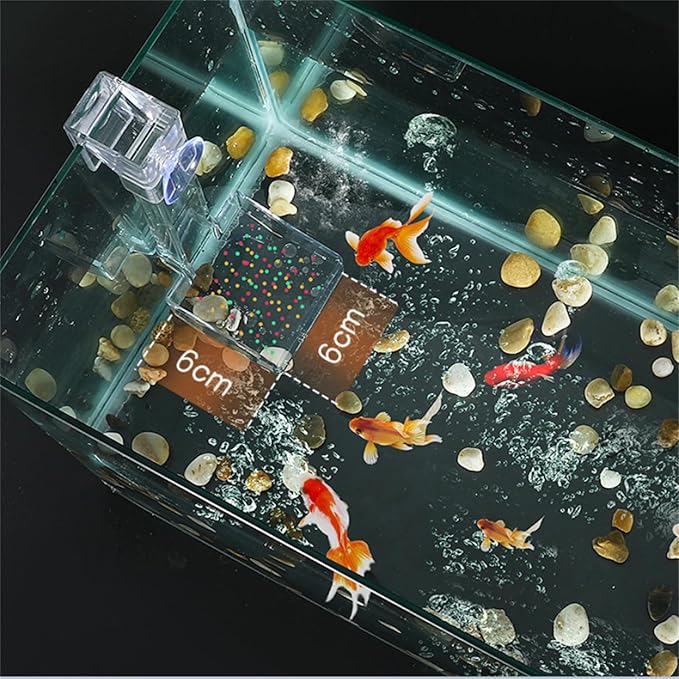 MOUDOAUER Fish Tank Feeding Tube and Dish Aquarium Acrylic Feeder for Fish Tank Aquarium Shrimp