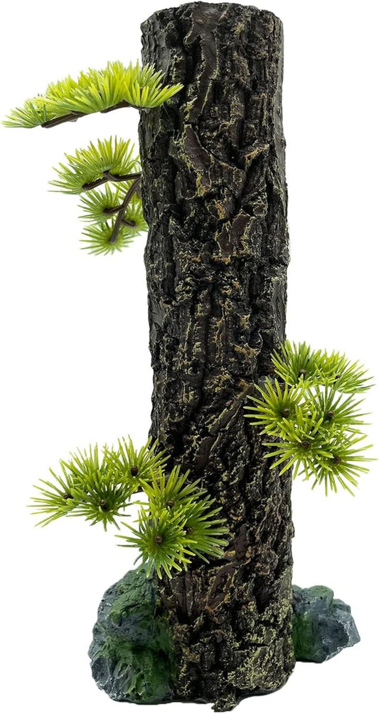 Tfwadmx Fish Tank Tree Trunk Tall Decoration 10.6'' Aquarium Tree Stump Freshwater Saltwater Terrarium Ornament for Goldfish Betta Fish Shrimp Reptile