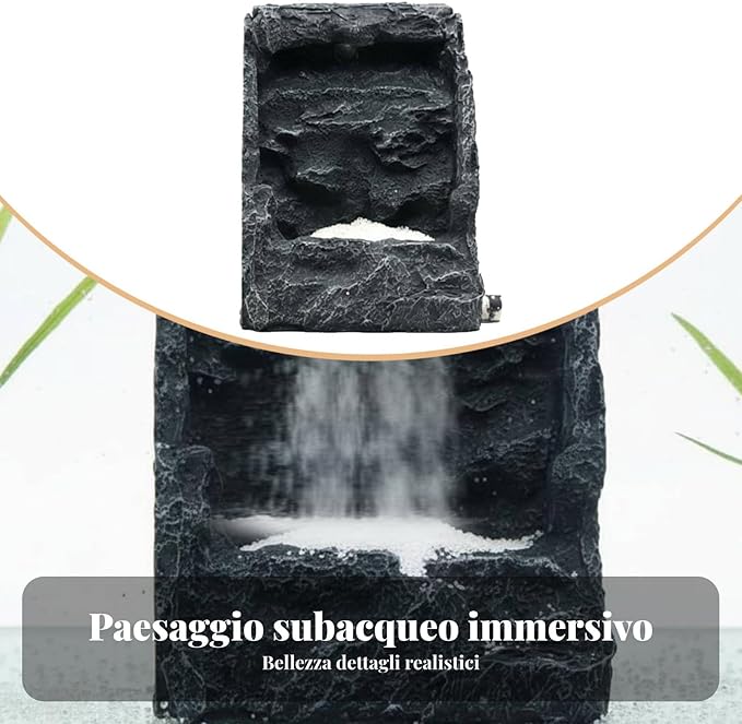 predolo Aquariums Cascading Sand Landscape Realistic Rock Formation Fishes Tanks Rockery Waterfall Stable Flat Bottom Cascading Sand Rockery