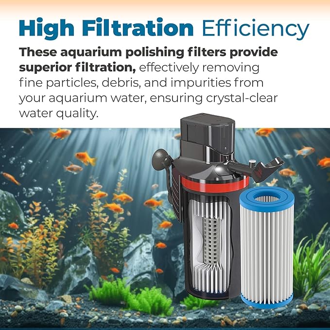 ANTOBLE 4 Pack PA0140 Micron Cartridges Replacement Parts Compatible with MarineLand Magnum Canister Filters and Polishing Internal Canister Filters, Fish Tank Aquarium Water Polisher
