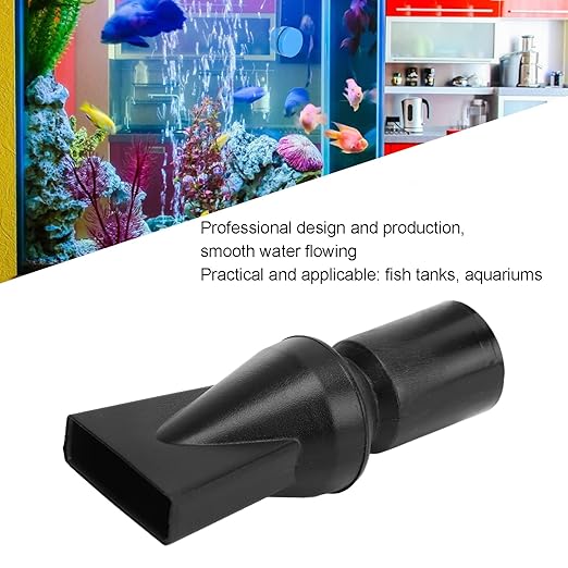 Aquarium Pump Nozzles, 360 Degrees Plastic Professional Fish Tank Duckbill Nozzle for Aquarium(20MM Flat Mouth Water Outlet)
