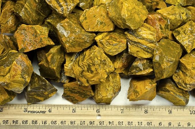 Fantasia Materials: 1 lb Tiger Jasper Rough Stones from India