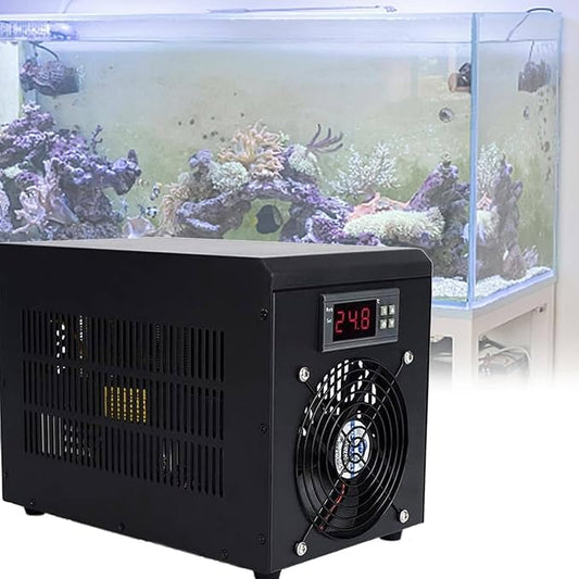 Aquarium Chiller,Fish Tank Cooling Fan,with Low Noise Compressor,for Hydroponics System,Air-Cooled Refrigeration for Aquatic Plant Cultivation 60L