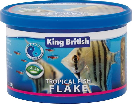 King British Tropical Fish Flake Complete Food (with IHB) 28g - Valentina Val...
