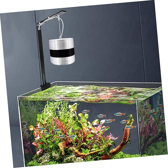 2pcs Fish Tank Light Bracket Aquarium Light Bracket Canister Lights Monitor My Life Fish Tank LED Aquarium Decorations Aquarium Hanging Plant Black Aluminum Alloy