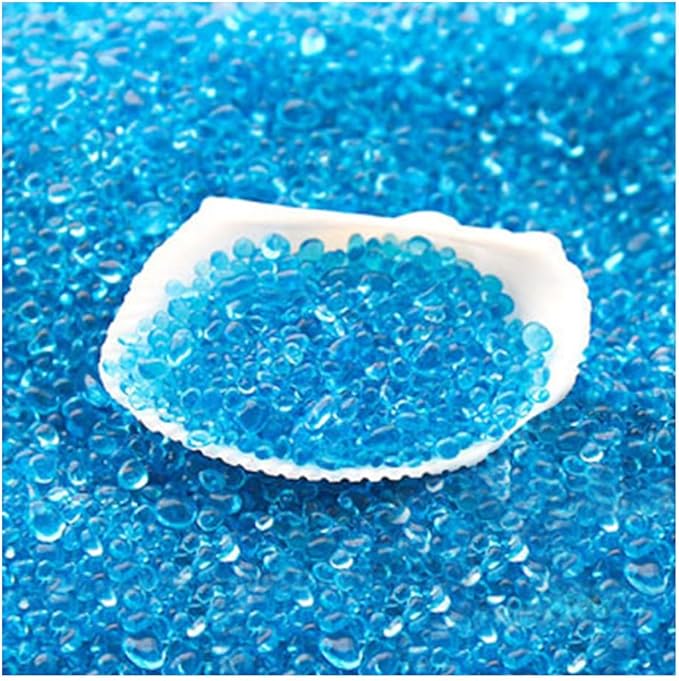 30g Crushed Stone Mini Crystal Chips Decorative Pebbles Gravel Irregular Gemstones Filling Gravel for Water Fountain Sand Landscape Fish Tank Garden (Blue(2-4mm))
