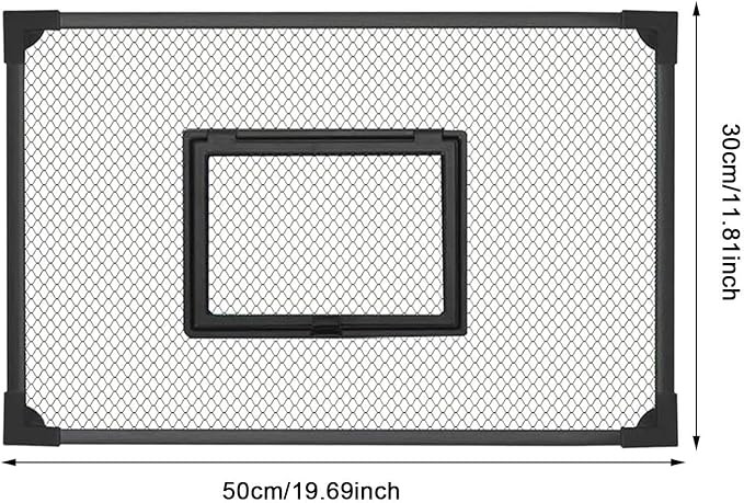 DIY Aquarium Hood with Jump Protection Mesh Cover for Tanks, 50x30cm