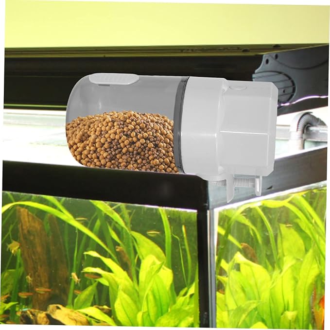 BESPORTBLE Intelligent Automatic Feeder Capacity Feeding Tank Transparent Design for Easy Monitoring for Fish Tanks and Aquariums Timed Feeding and
