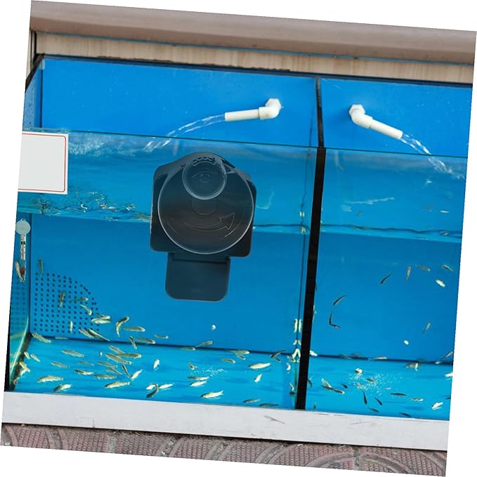 ibasenice Automatic Aquarium Fish Feeder Timer Dispenser for Small Fish Tank, Battery-Free Aquarium Feeding Tool for Goldfish and Aquatic Pets