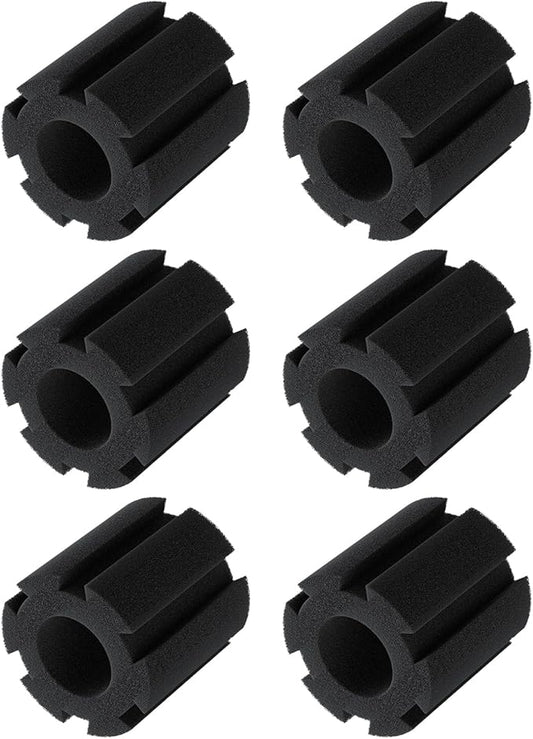 Pawfly 6 Pack Replacement Filter Sponges Aquarium Nano Bio Sponge Filter, Aquarium Filter Sponges Black Bio Foam for Fish Tank, Water Filtration Fish Tank Filter Accessories