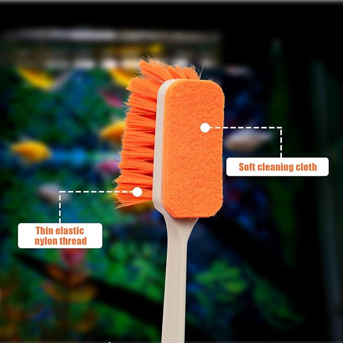 Rislobx 1pcs Small Aquarium Cleaning Tool, Algae Scraper for Fish Tank, Aquarium Brush, Fish Tank Cleaner Adapted for Glass and Acrylic Aquariums