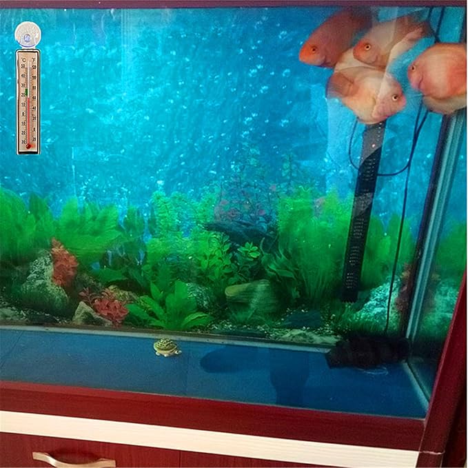 Fish Aquarium Liquid-in-Glass Thermometer Type Cane-shape Thermometer Temperature Meter, Little fat waterproo