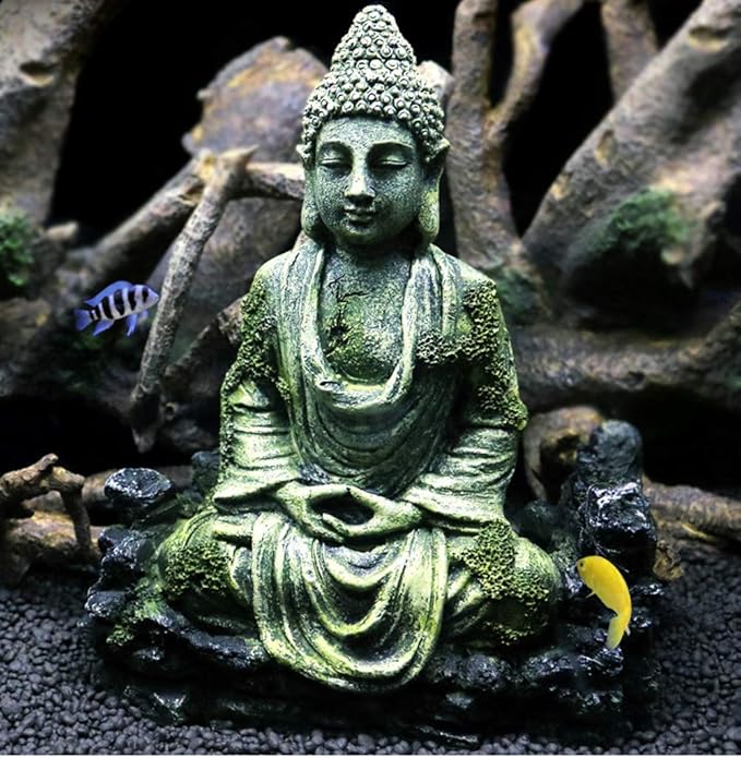 OMEM Fish Tank Decorations Buddha Statue Aquarium Ornaments