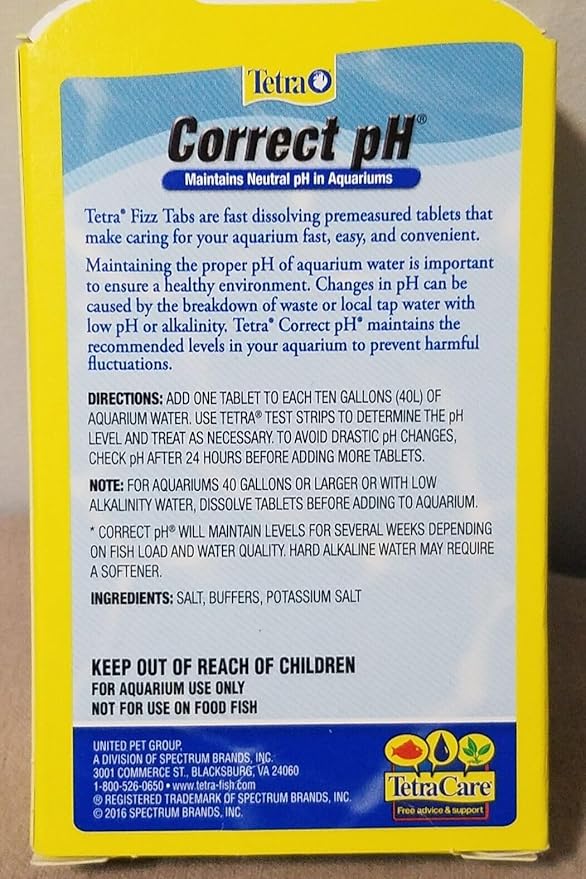 Tetra Correct pH Tablets - 24 Tablets Total (3 Packs with 8 Tablets per Pack)
