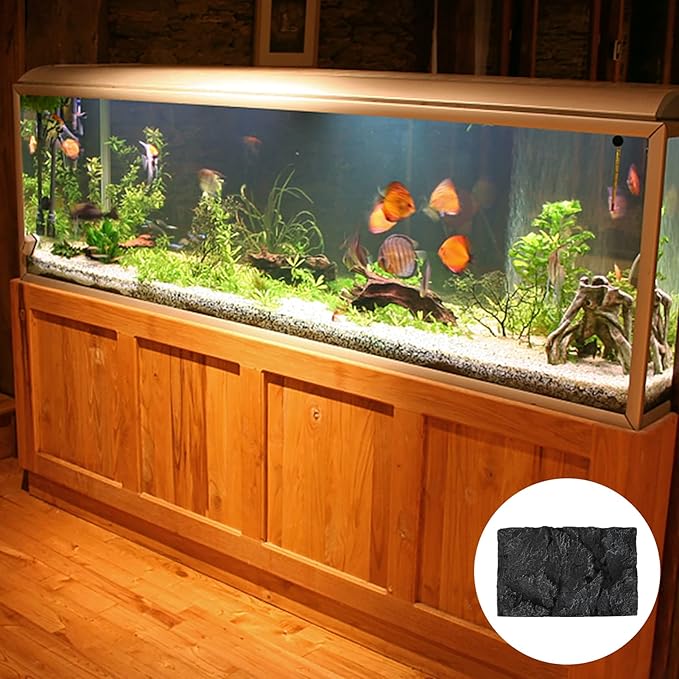balacoo Aquarium Background Board Reptile Terrarium Background Decorations for Fish Tank Reptiles Turtles
