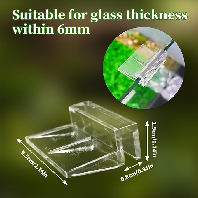12 Pack Transparent Acrylic Tank Lid with Clips, Aquarium Lid Hood, Fish Tank Top Cover, Breeder Tank Lid, Acrylic Grid Panel Fish Tank Lid, Aquarium Cover Lid