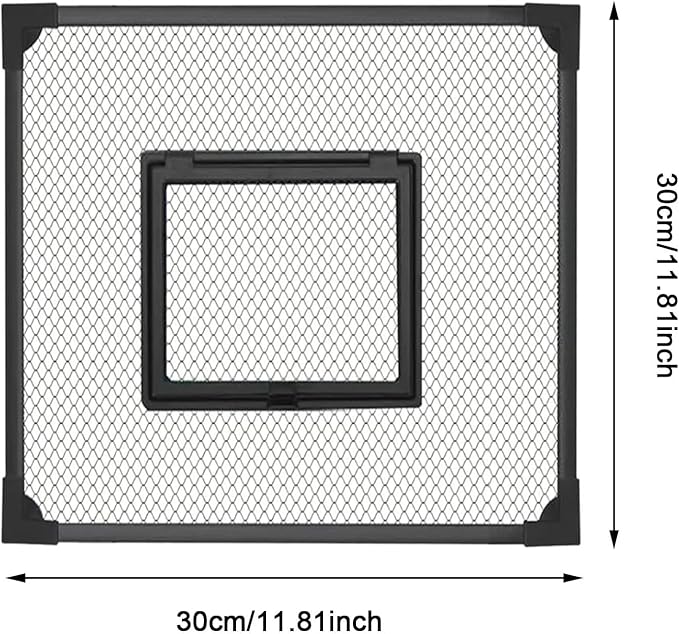 Mesh Screen Netting for Fish, DIY Magnetic Fish Tank Lid and Turtle Top Cover Mesh Self Assembly Multiple Sizes(30x30cm)