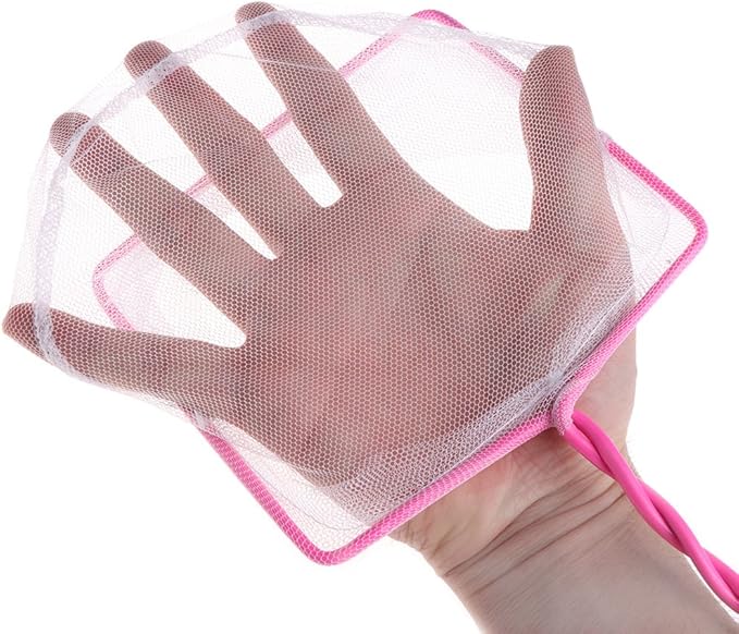 Fishing Tank Net Plastic Soft Square Mesh Fish Shrimp Capture for Aquarium Tools Pink Rectangle 4