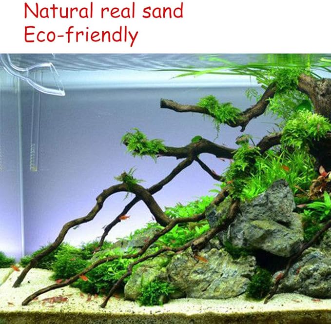 1.1lb Natural Decorative Real Aquarium Sand, Aquarium Landscaping Decorative Gravel Rock, Decoration Ornament for Aquarium Fish Turtle Tank